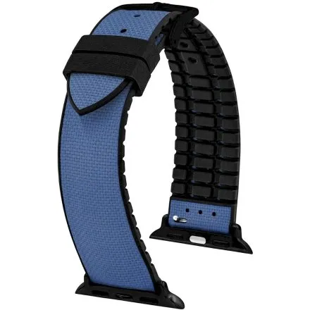 Niebiesko-czarny Pasek Hirsch Apple Watch 22 mm HIRSCH Arne do Smartwatcha Apple Watch 0925090080AD-2-22