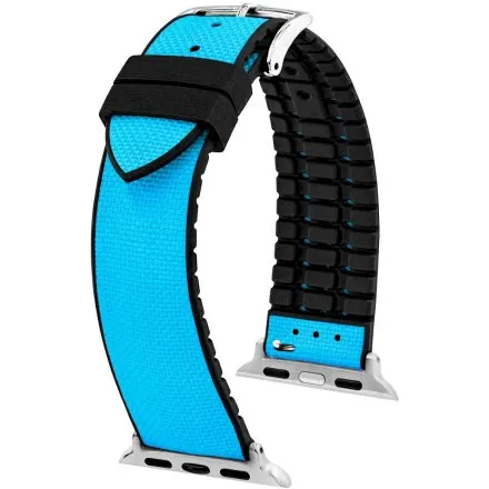 Niebiesko-czarny Pasek Hirsch Apple Watch 20 mm HIRSCH Arne do Smartwatcha Apple Watch 0925090083AD-2-20