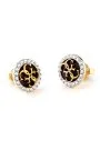 Złote kolczyki Guess z kryształami GUESS LIFE IN 4G JUBE02147JW