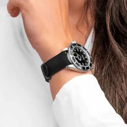 Czarny pasek do zegarka 20 mm HIRSCH Arne 0925090150-2-20 (M)