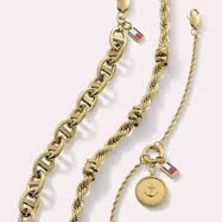 Tommy Hilfiger Charms bransoletka damska złota z zawieszką 2781030 