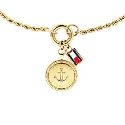Tommy Hilfiger Charms bransoletka damska złota z zawieszką 2781030 