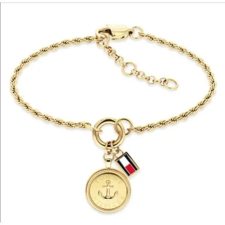 Tommy Hilfiger Charms bransoletka damska złota z zawieszką 2781030 
