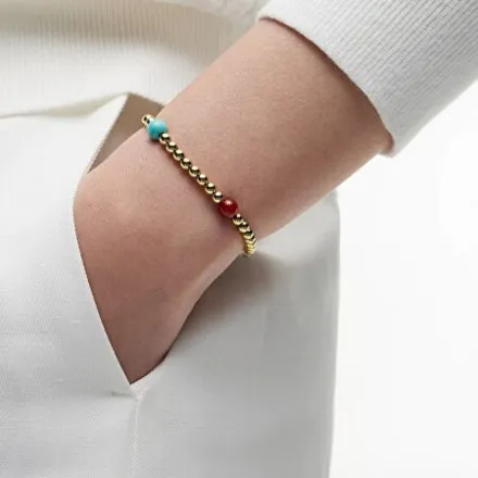 Tommy Hilfiger Modern Hippie bransoletka damska złota z koralikami 2781040 