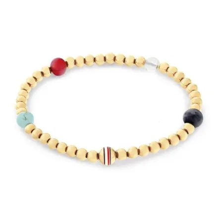 Tommy Hilfiger Modern Hippie bransoletka damska złota z koralikami 2781040 
