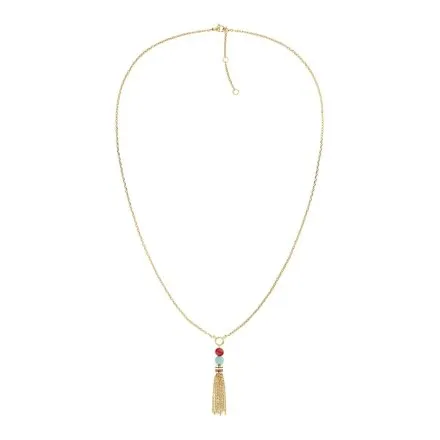 Tommy Hilfiger Modern Hippie naszyjnik damski złoty zawieszka z koralikami 2781041 