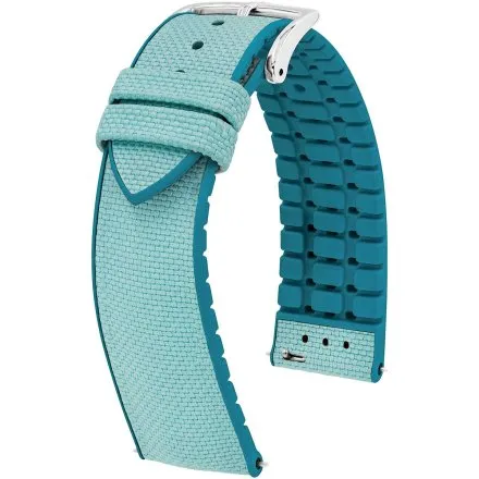 Miętowo-niebieski pasek do zegarka 18 mm HIRSCH Arne 0928390181-2-18 (M)