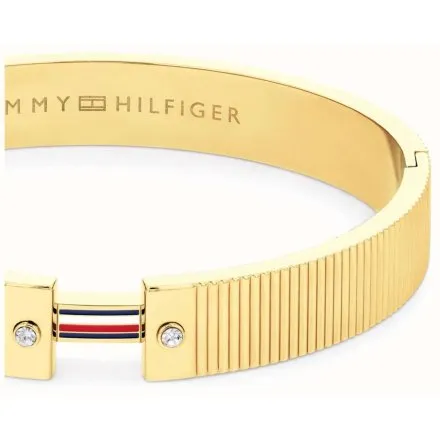 Tommy Hilfiger Stripes bransoletka damska złota szywna bangle 2781046