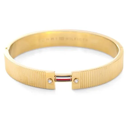 Tommy Hilfiger Stripes bransoletka damska złota szywna bangle 2781046