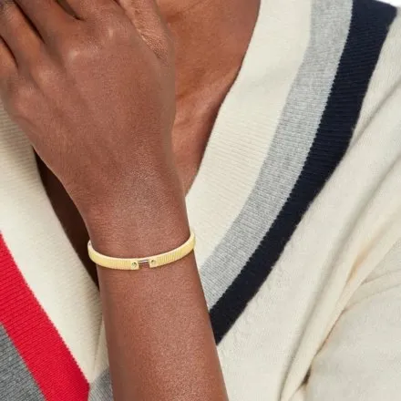Tommy Hilfiger Stripes bransoletka damska złota sztywna bangle 2781048