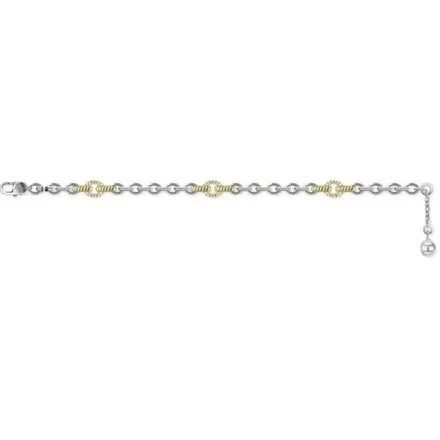 Tommy Hilfiger Feminine Rope bransoletka damska srebrno-złota łańcuch 2781060 