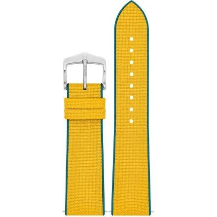 Żółto-niebieski pasek do zegarka 18 mm HIRSCH Arne 0928390173-2-18 (M)