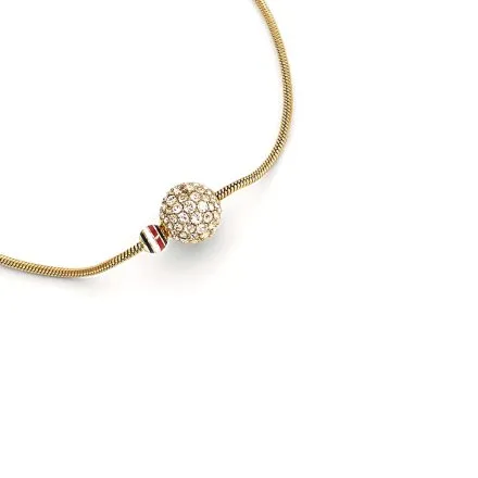 Tommy Hilfiger Holiday Beads bransoletka damska złota z kryształową kulką 2781077