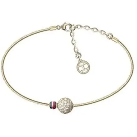 Tommy Hilfiger Holiday Beads bransoletka damska złota z kryształową kulką 2781077