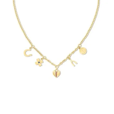 Tommy Hilfiger Lucky Charms naszyjnik damski złoty z zawieszkami 2781084