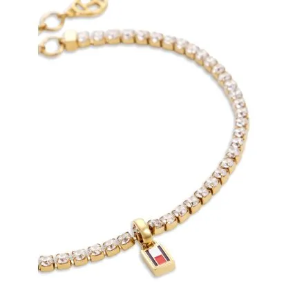 Tommy Hilfiger Tennis bransoletka damska złota z kryształkami 2781093