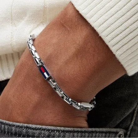 Tommy Hilfiger bransoletka męska srebrna 2790674