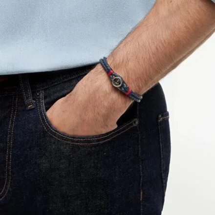 Tommy Hilfiger bransoletka męska granatowa ze srebrnym elementem 2790691