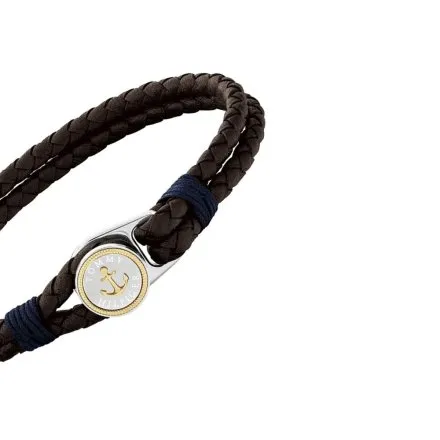 Tommy Hilfiger bransoletka męska brązowa ze srebrnym elementem 2790692