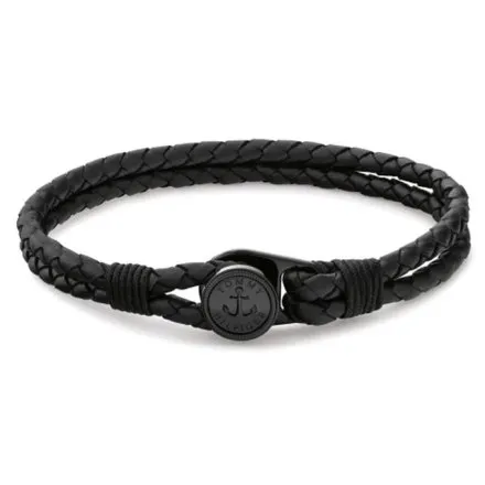 Tommy Hilfiger bransoletka męska czarna przekładane zapięcie 2790693