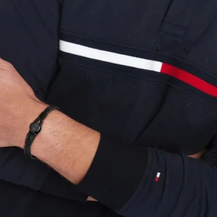 Tommy Hilfiger bransoletka męska czarna przekładane zapięcie 2790693