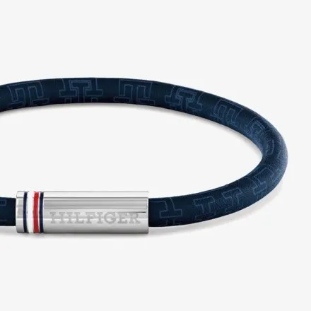 Tommy Hilfiger bransoletka męska granatowa ze srebrnym zapięciem 2790702