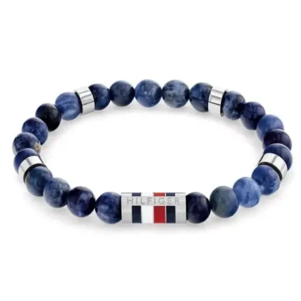 Tommy Hilfiger bransoletka męska niebieskie koraliki Sodalit 2790711
