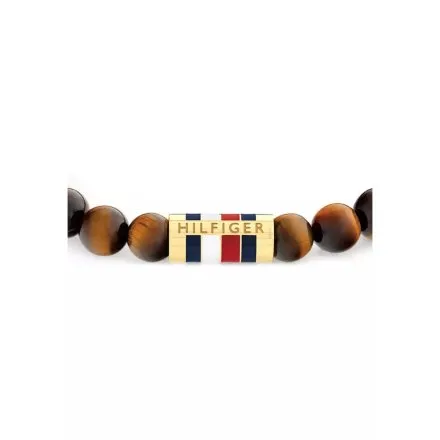 Tommy Hilfiger bransoletka męska brązowe koraliki Tygrysie Oko 2790714