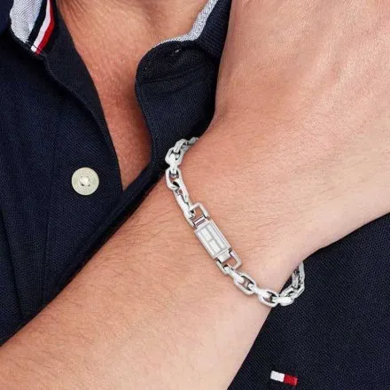 Tommy Hilfiger bransoletka męska srebrna 2790715