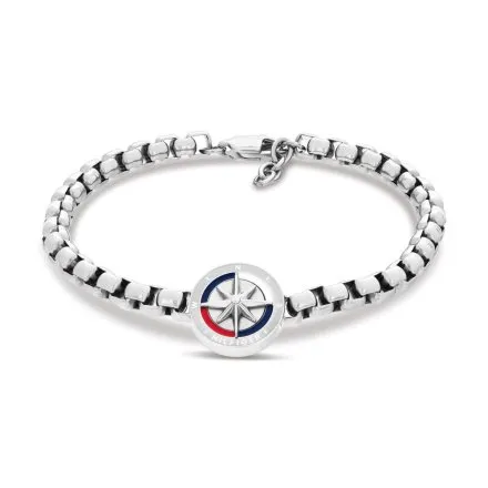 Tommy Hilfiger Compass bransoletka męska srebrna 2790726