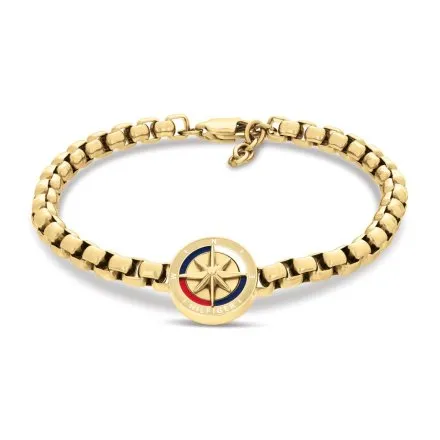 Tommy Hilfiger Compass bransoletka męska złota 2790727