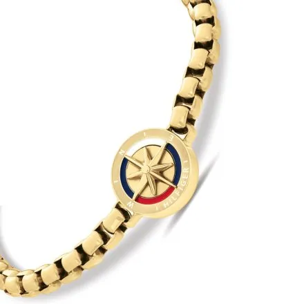 Tommy Hilfiger Compass bransoletka męska złota 2790727