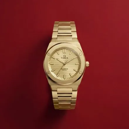 Timex Q Marbella TW2Y82000 damski zegarek na złotej bransolecie