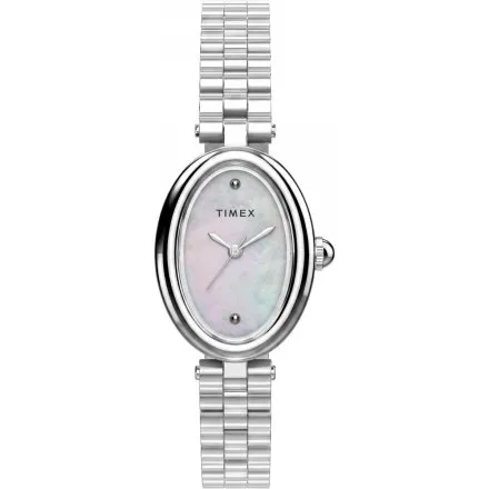 Timex Cavatina Luxe TW2Y86000 damski zegarek na srebrnej bransolecie