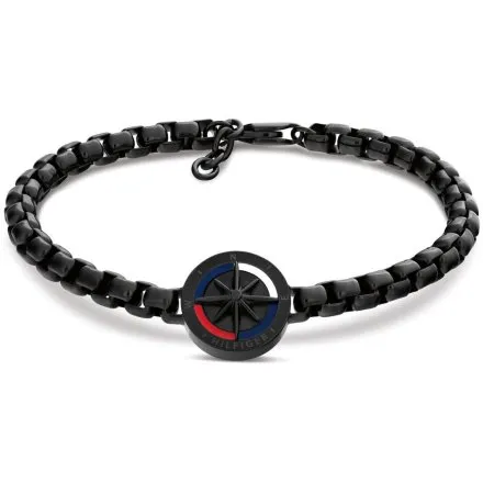 Tommy Hilfiger Compass bransoletka męska czarna 2790728