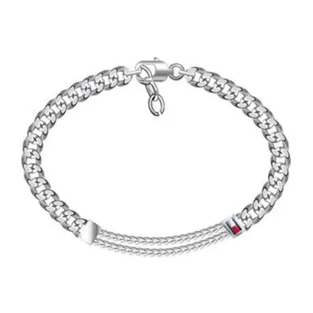 Tommy Hilfiger bransoletka męska srebrna stalowa 2790729