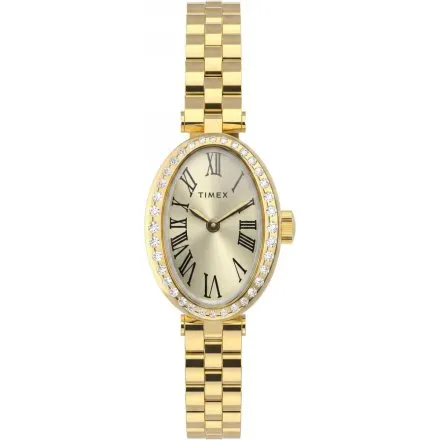 Timex Cavatina TW2Y90100 damski zegarek na złotej bransolecie