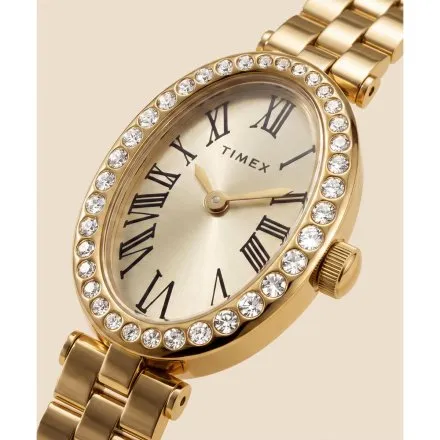 Timex Cavatina TW2Y90100 damski zegarek na złotej bransolecie