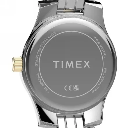 Timex Main Street TW3A00600 damski zegarek na srebrno-złotej bransolecie