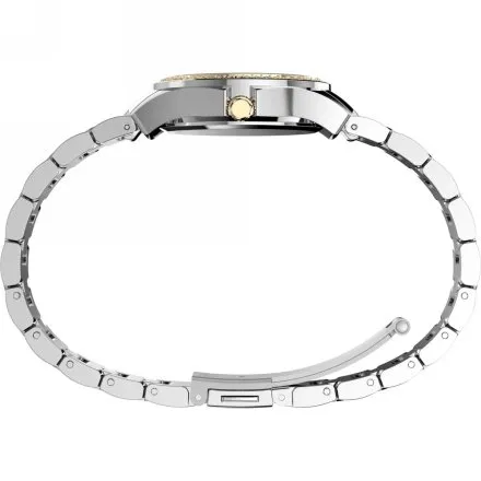 Timex Celine TW6A04700 damski zegarek na srebrno-złotej bransolecie