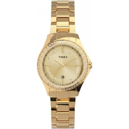 Timex Celine TW6A04600 damski zegarek na złotej bransolecie