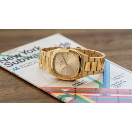 Timex E Line TW6A00900 damski zegarek na złotej bransolecie