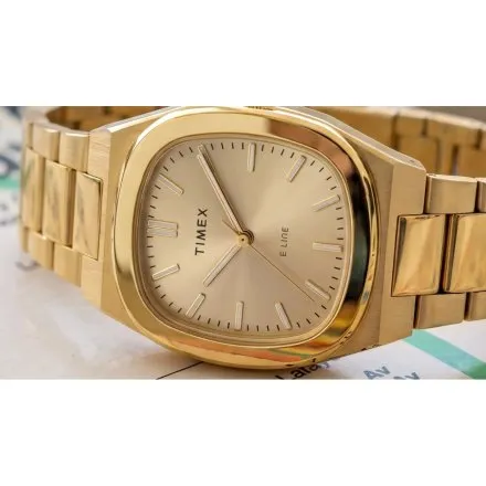 Timex E Line TW6A00900 damski zegarek na złotej bransolecie