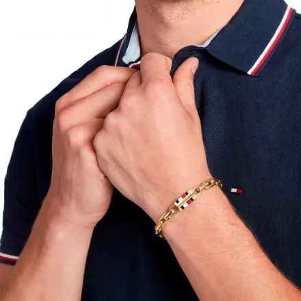 Tommy Hilfiger bransoletka męska złota magnetyczna klamra 2790750