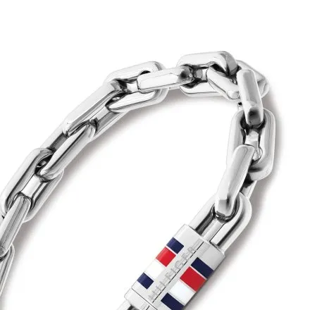 Tommy Hilfiger bransoletka męska srebrna magnetyczna klamra 2790751