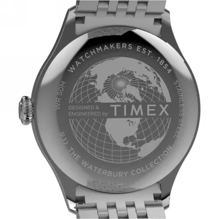 Timex Waterbury Classic TW2Y91800 Zegarek męski na srebrnej bransolecie