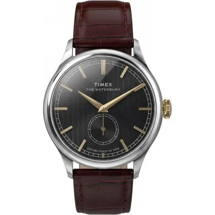 Timex Waterbury Classic TW2Y92100 Zegarek męski na brązowym pasku
