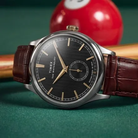 Timex Waterbury Classic TW2Y92100 Zegarek męski na brązowym pasku