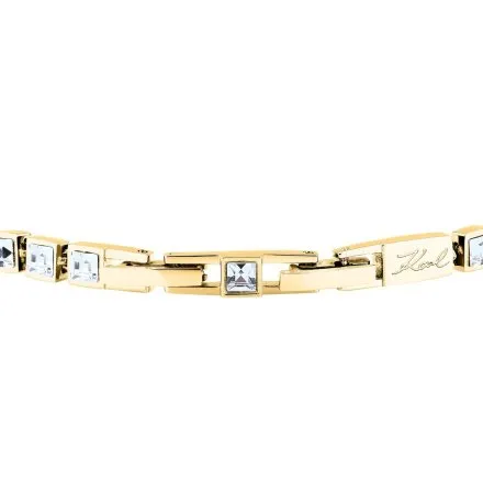 Bransoletka Karl Lagerfeld CRYSTALS KLAYC25 złota z białymi kryształkami 