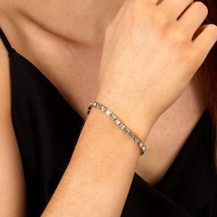 Bransoletka Karl Lagerfeld CRYSTALS KLAYC25 złota z białymi kryształkami 